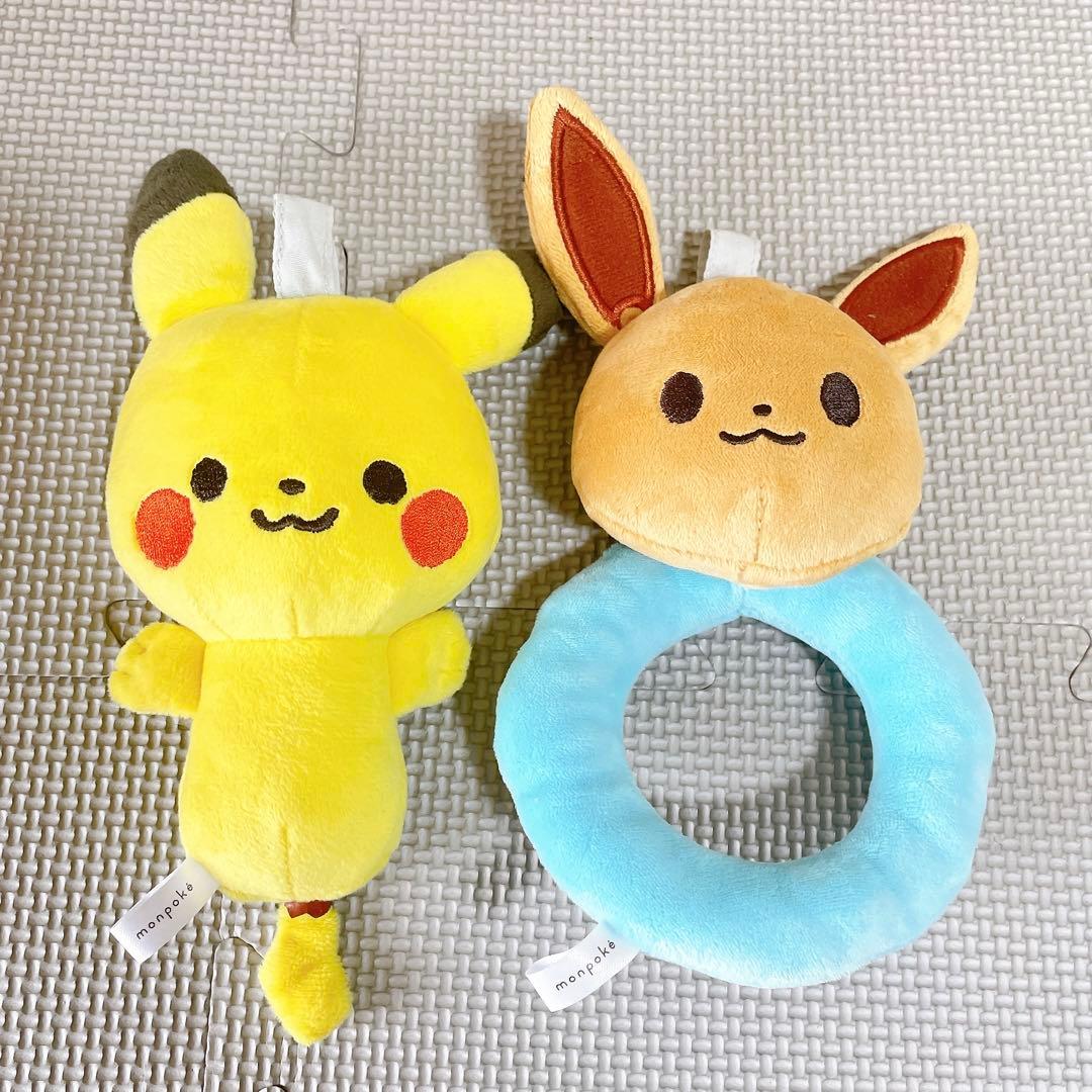 美品✨️ monpoké モンポケ　ベビージム　ピカチュウ　イーブイ　プレイマット