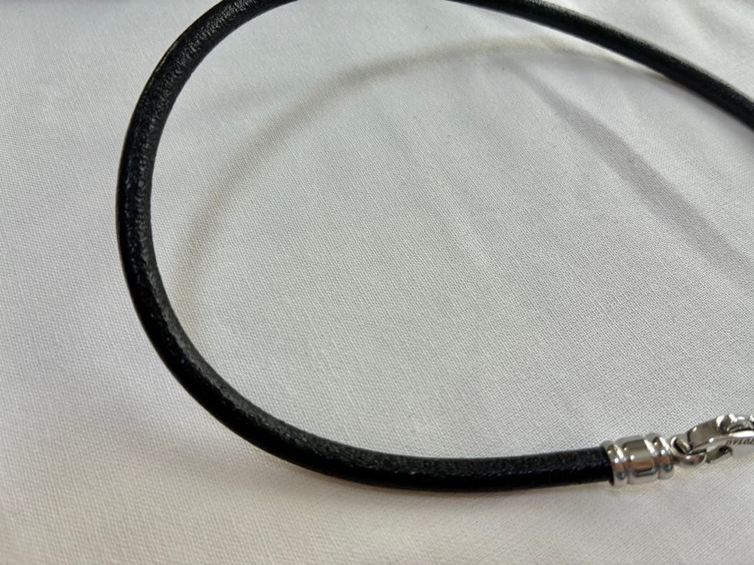 【極美品】　BVLGARI チョーカー　ネックレス　ブルガリ　レザー　シルバー