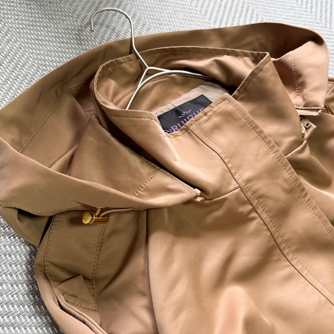 極美品 ルイルエブティック 【撥水加工】2wayフードロングトレンチコート LL