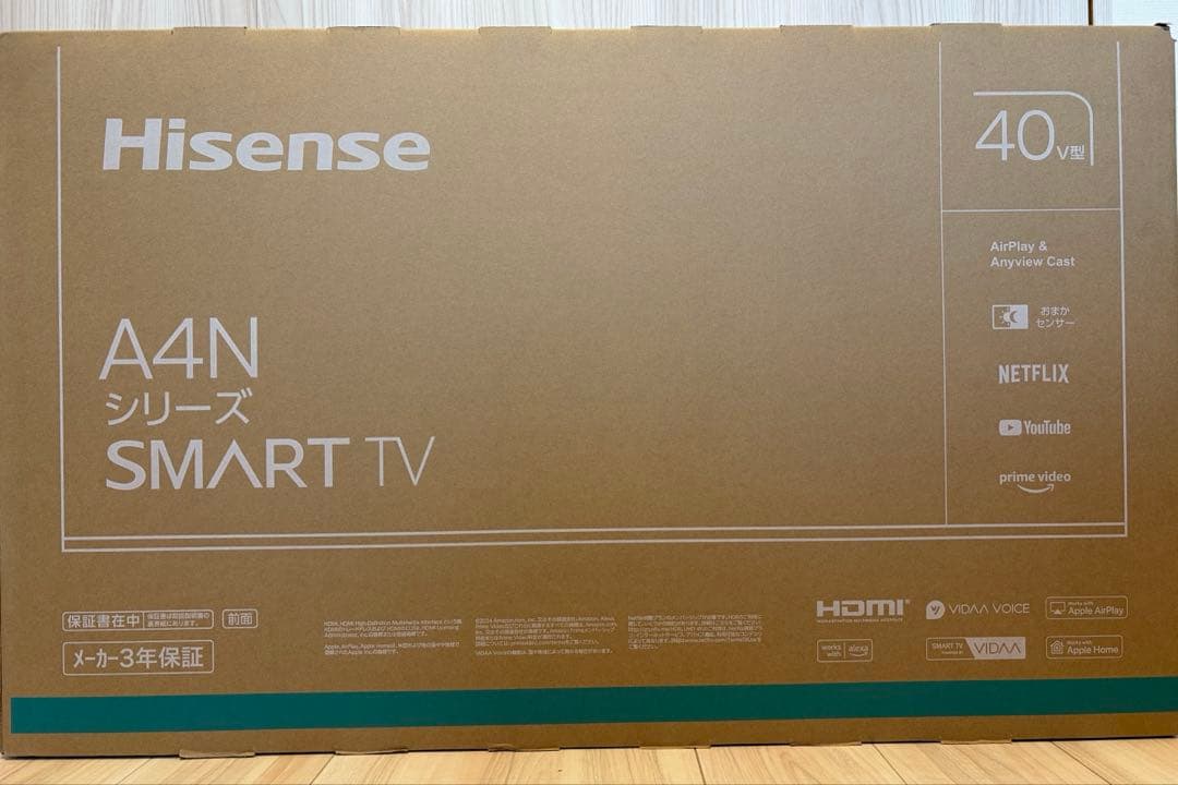 新品未開封 ハイセンスTV 40A4N 40型