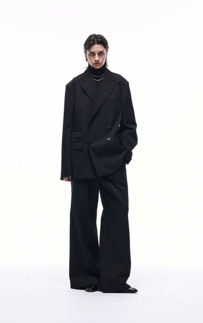 ジャケット・アウター ILEAN WOOL DOUBLE-BREASTED PEAKED JACKET