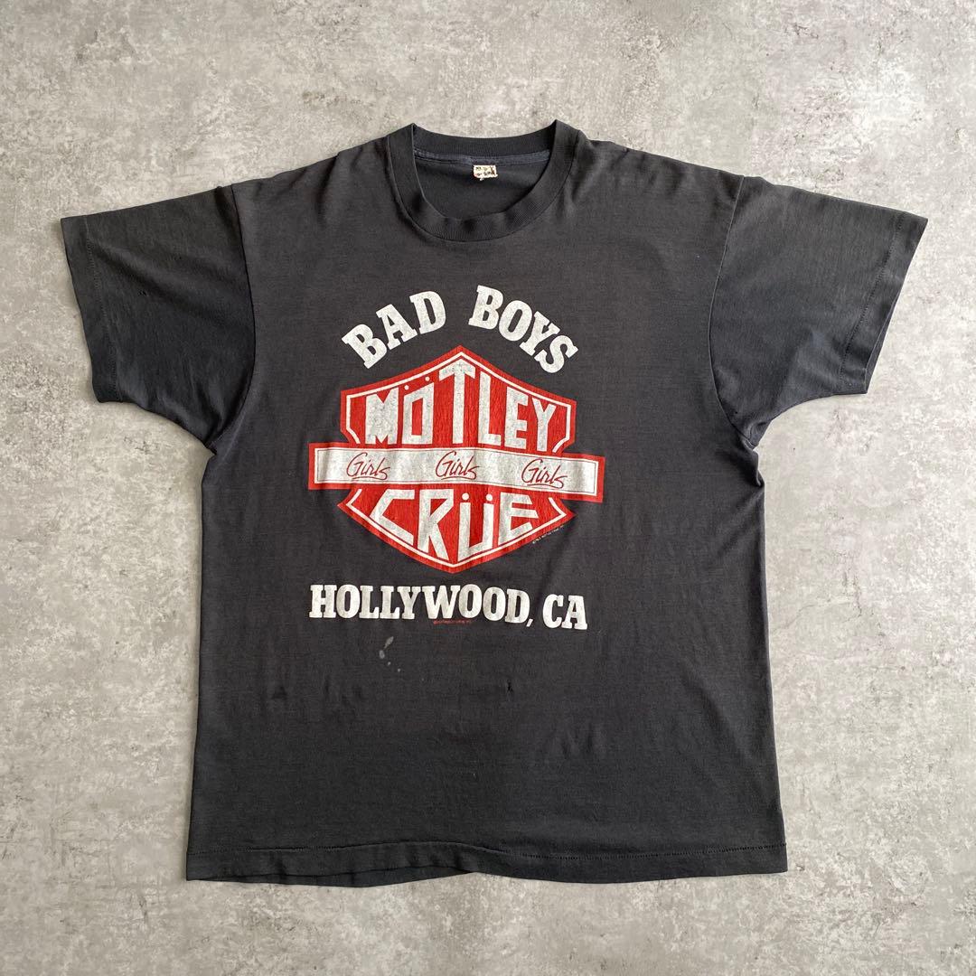 80s MOTLEY CRUE プロモ Tシャツ USA製 黒 XL