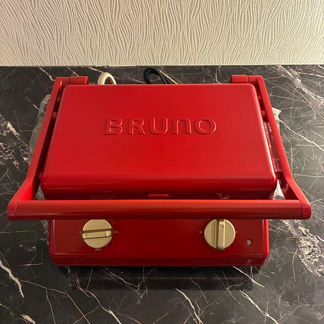 BRUNO（ブルーノ）グリルサンドメーカー ダブル BOE084〈レッド〉
