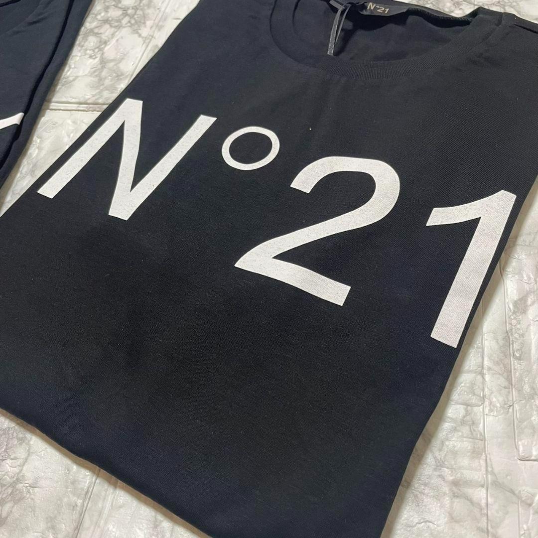 専用N°21 ヌメロ ヴェントゥーノ ロゴ 半袖Tシャツ ブラック　16Y