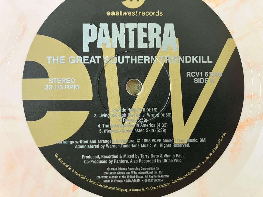 【美品•レア•LP】PANTERA- 邦題:鎌首 Color Vinylレコード