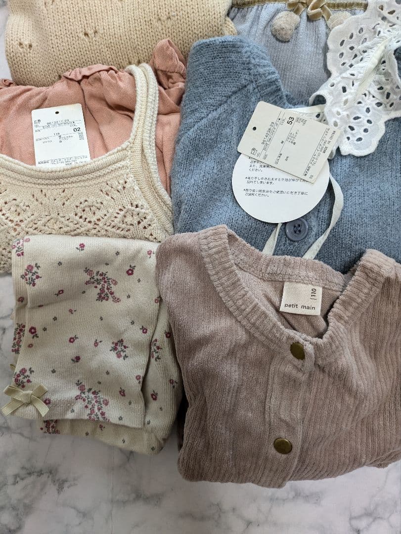 キッズ服 110 女の子　まとめ売り　コーデ売り　プティマイン大半　タグあり
