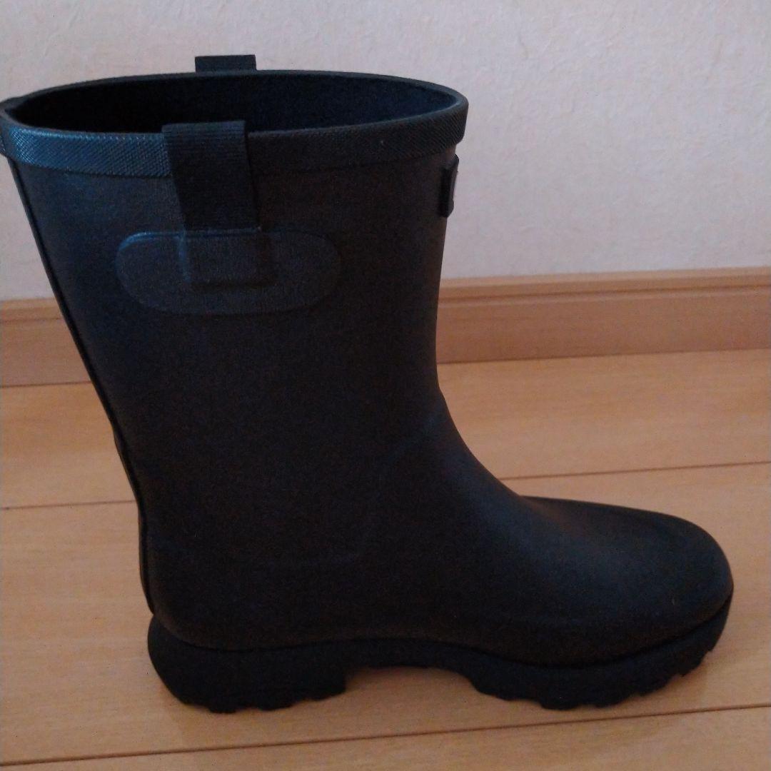 AIGLE ブラック ショートレインブーツ
