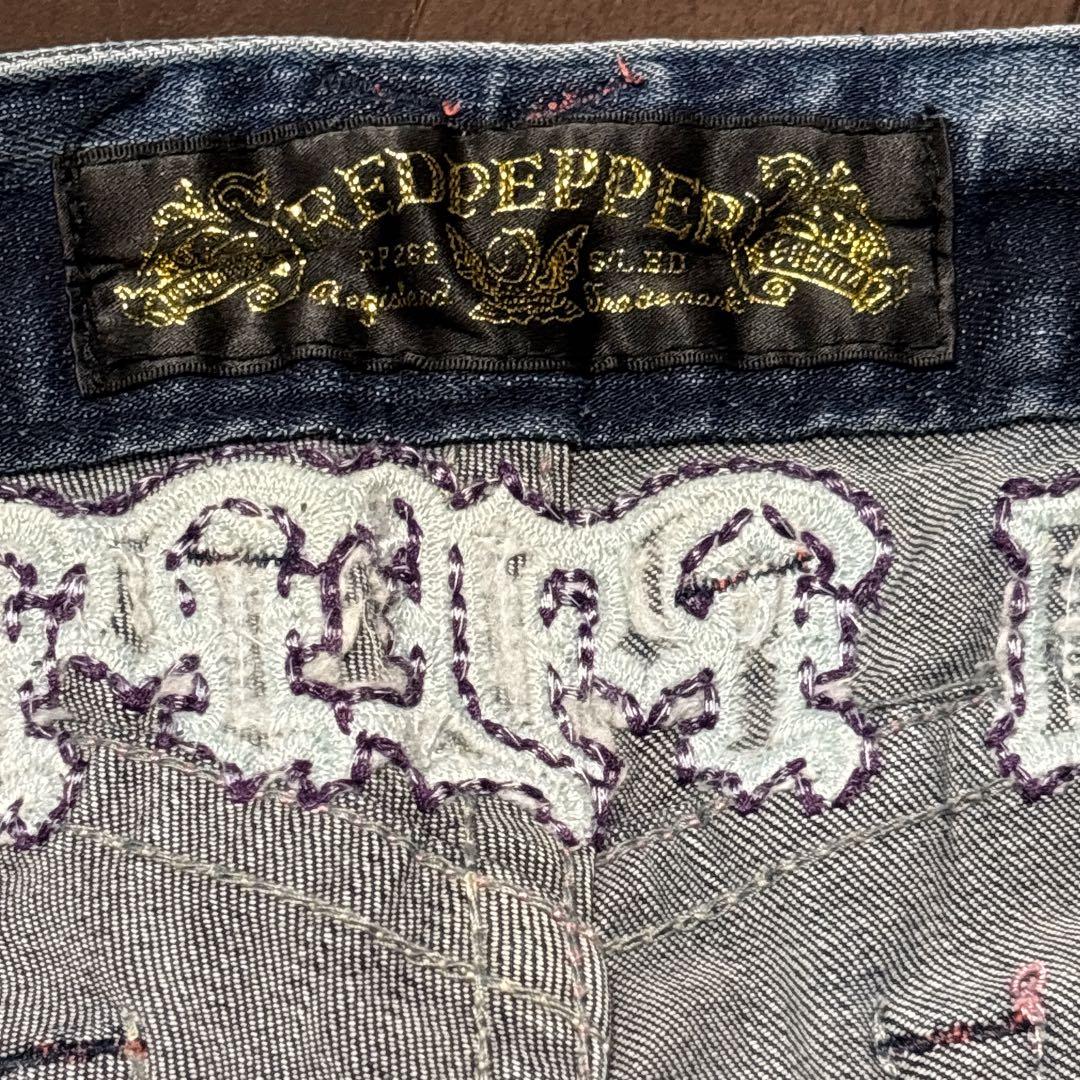 RED PEPPER レッドペッパー　デニムパンツ　刺繍デニム　天使の羽　28