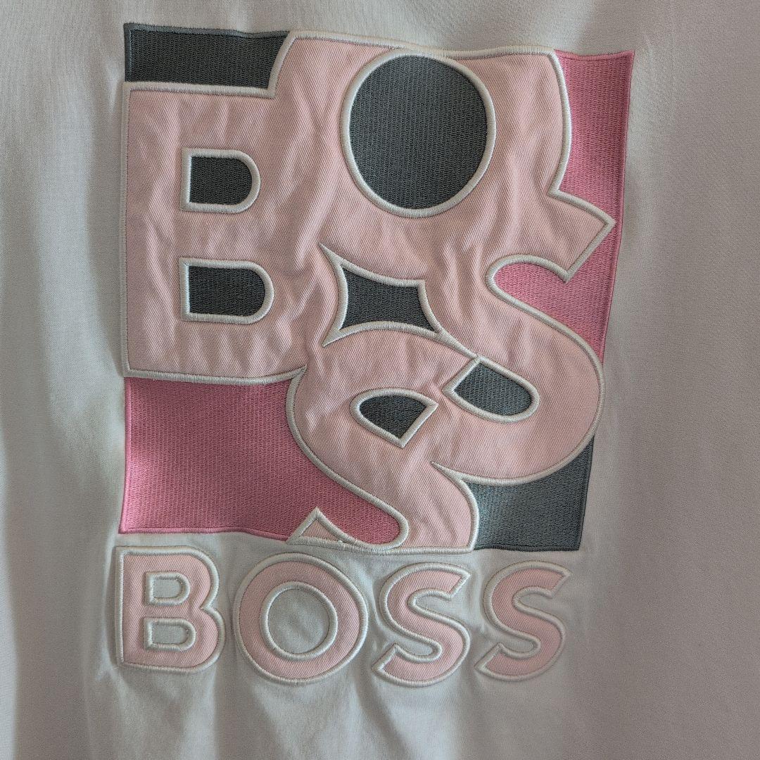 HUGO BOSS ロゴプリント 半袖Tシャツ ベージュ