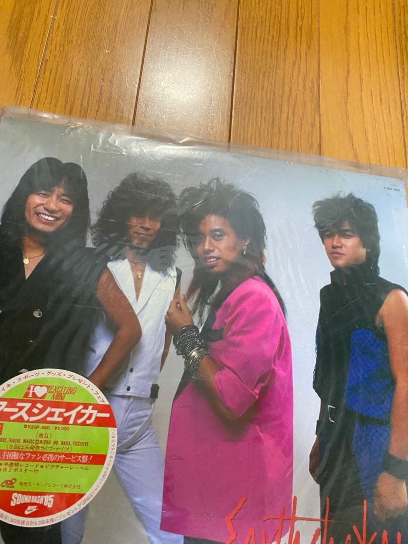 【帯付・クリア盤・完品】EARTHSHAKER LP