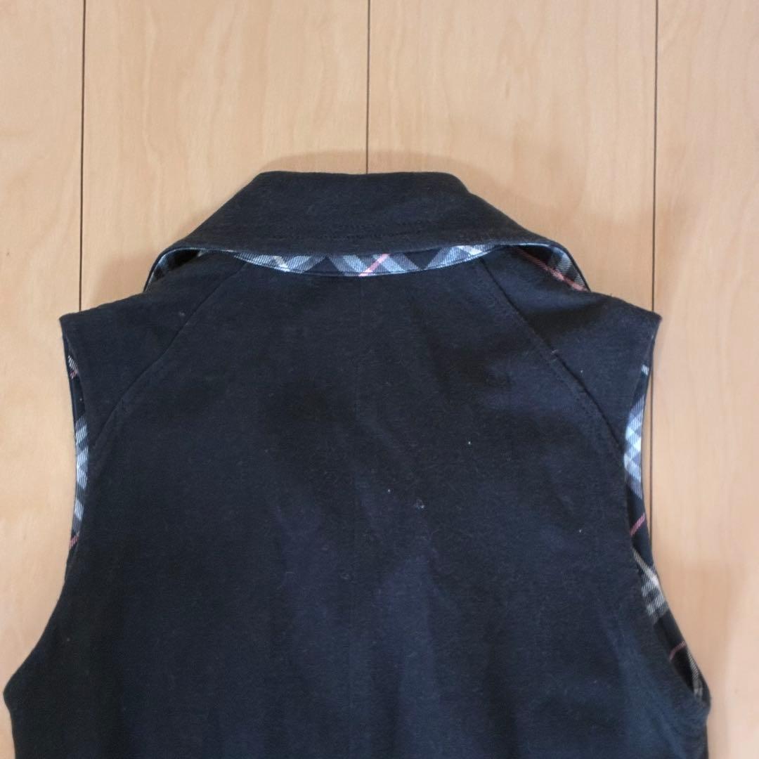 BURBERRY BLUE LABEL バーバリー 黒ノースリーブワンピース38