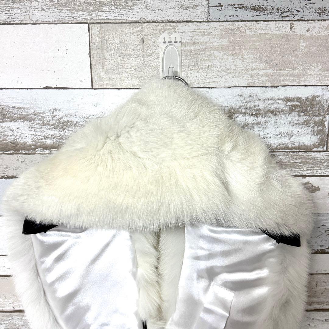 【未使用品】SAGA FURS サガファー ショール ホワイトフォックス 雪凛