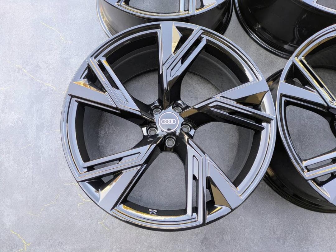 【美品 AUDI アウディ RS6 純正 22インチ グロスブラック 4本】