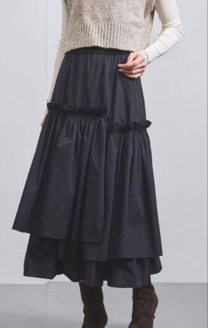 【新品】ユナイテッドアローズ Pティアード　スカート　ロング
