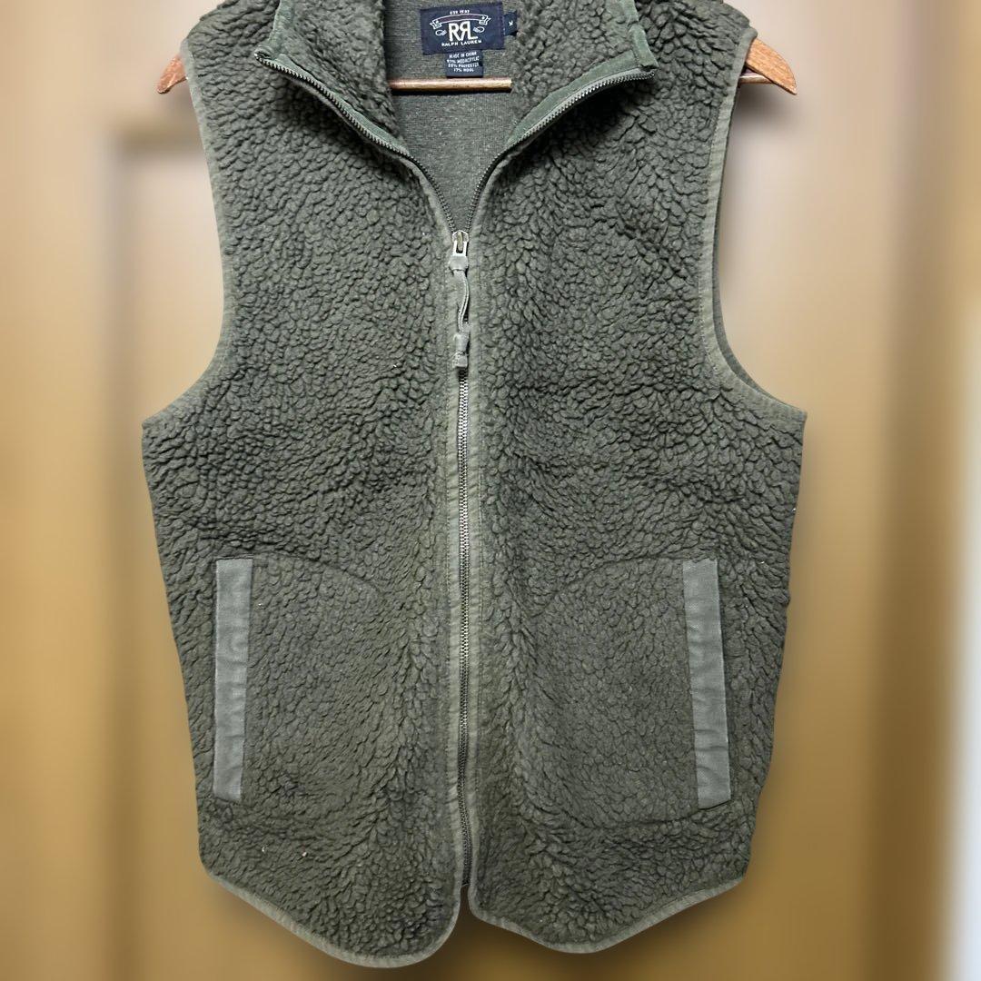 Ralph Lauren RRLフリースベスト Mサイズ カーキ