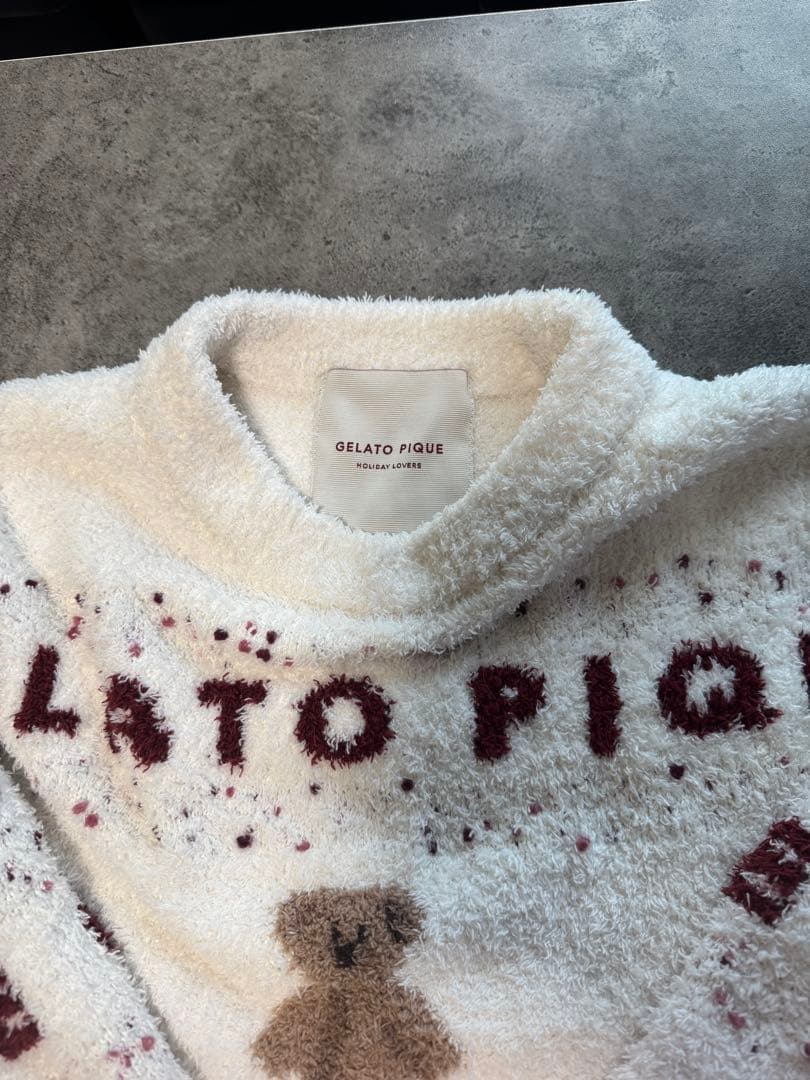 GELATO PIQUE テディベア柄ルームウェアセット