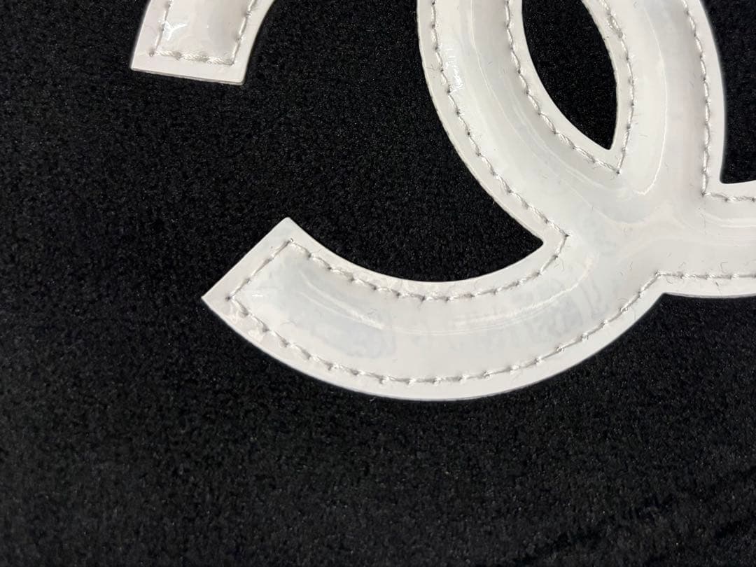訳あり品 CHANEL シャネル ミニバッグ ポーチ ブラック×ホワイ