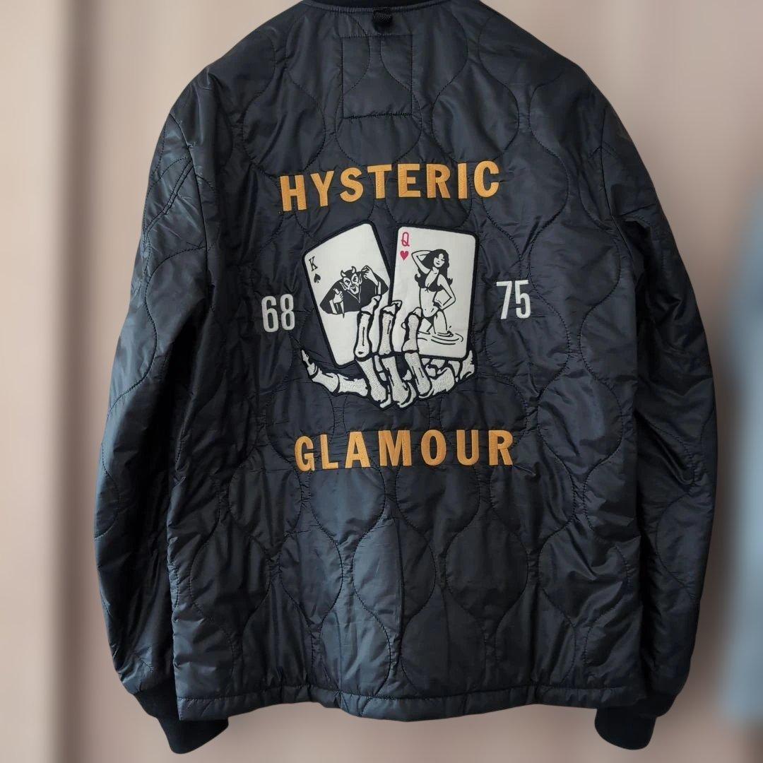 【値下】ヒステリックグラマー KING & QUEEN刺繍 キルティングブルゾン
