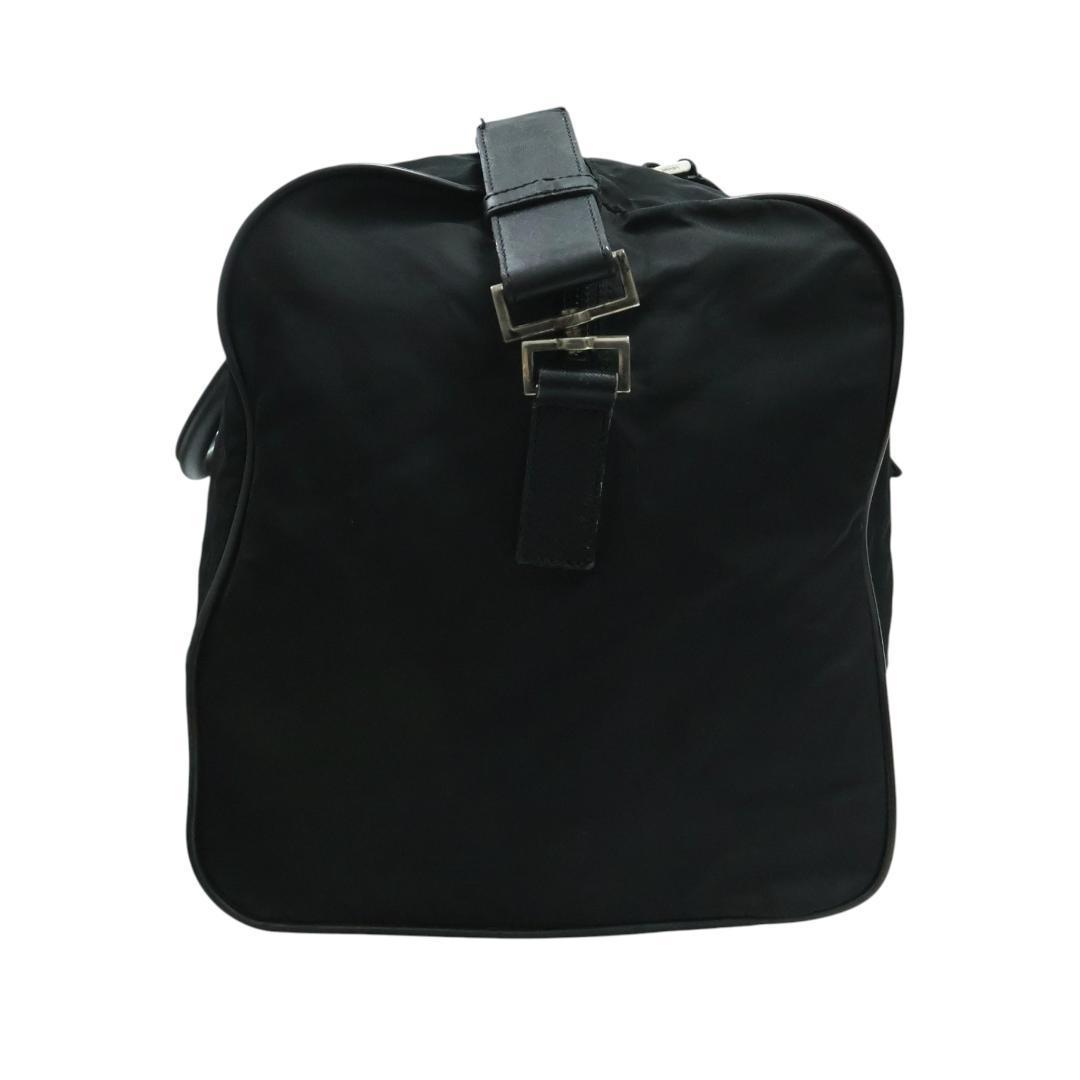 美品 PRADA プラダ ボストンバッグ 2way 3角ロゴ 白タグ ブラック