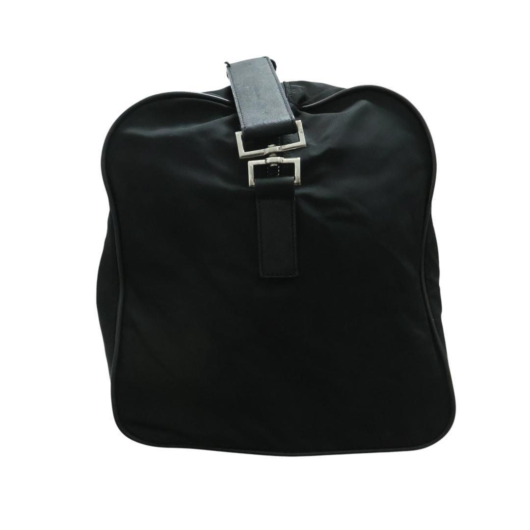 美品 PRADA プラダ ボストンバッグ 2way 3角ロゴ 白タグ ブラック