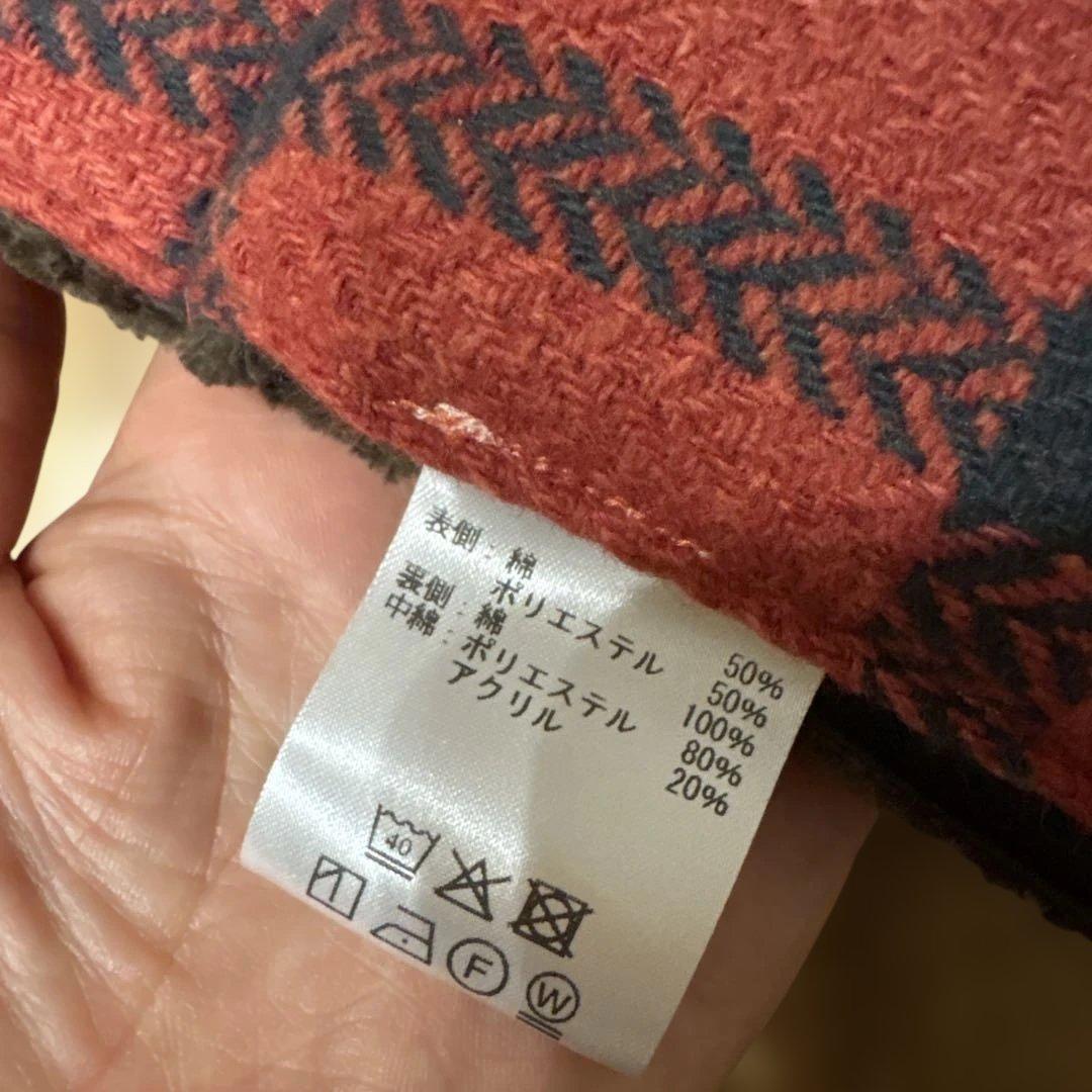 中川政七商店　布ぬの中綿マフラーネップ糸綾織赤