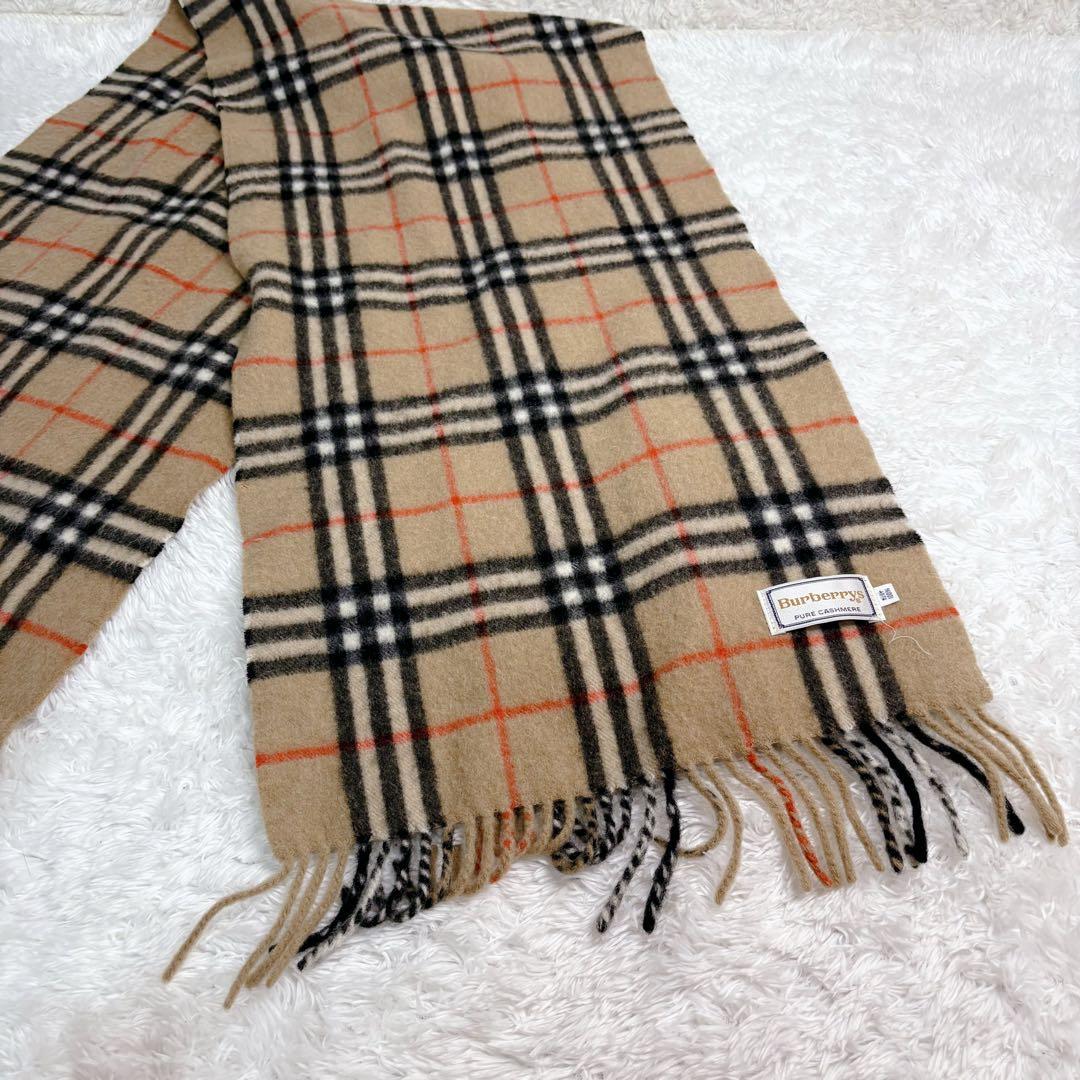 Burberrys カシミヤ100% ノバチェック マフラー　ベージュ
