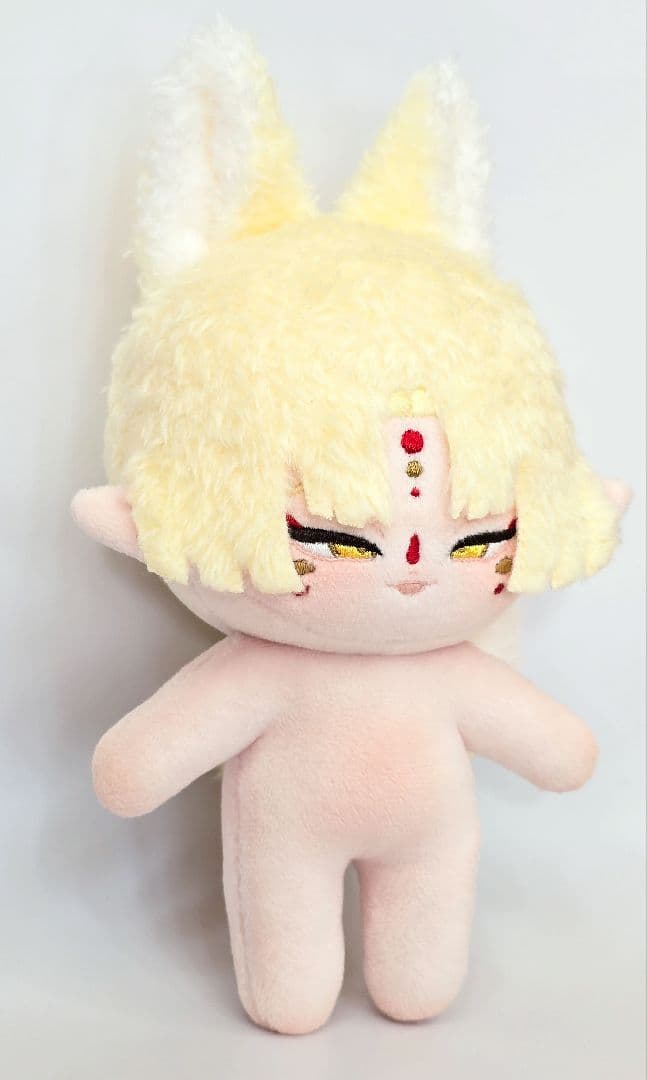 自作 無属性 ぬいぐるみ 骨入り お狐くん 13cm