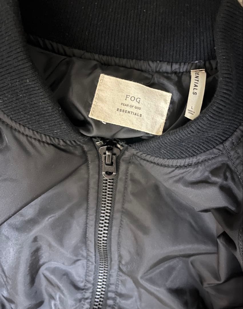 FEAR OF GOD ESSENTIALS MA-1 ブラック L