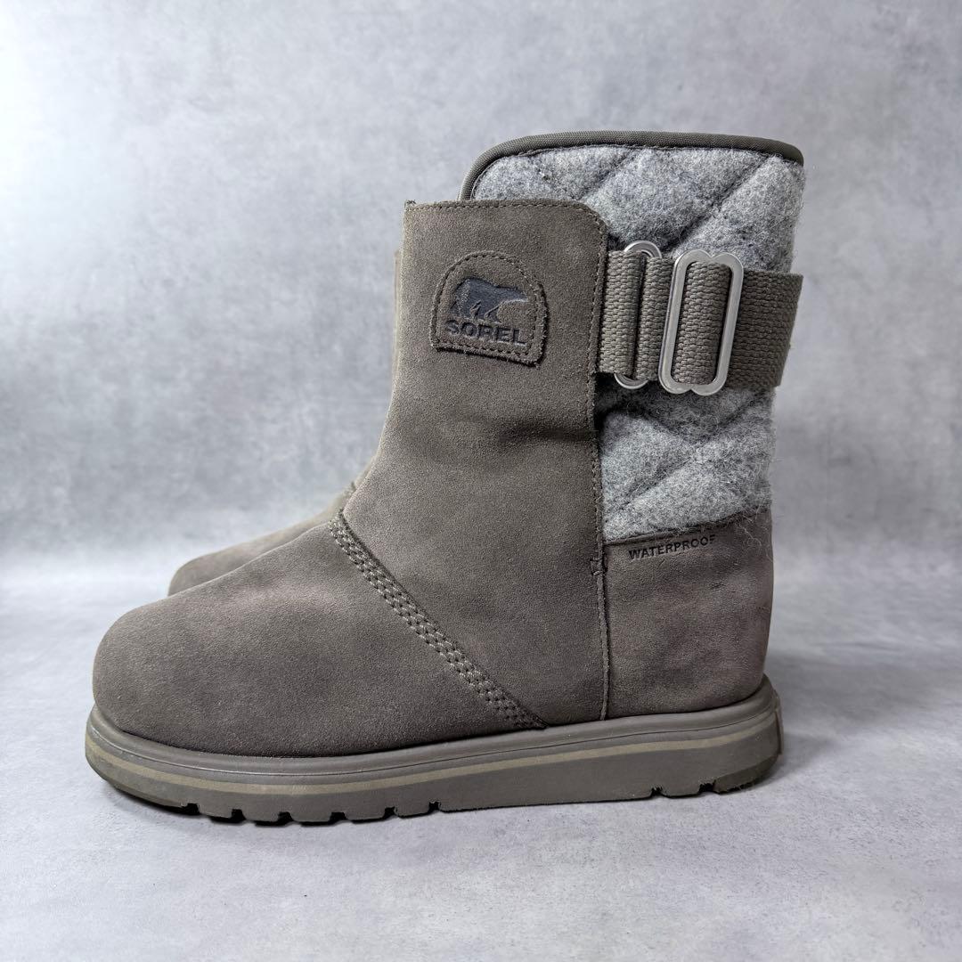 ソレル SOREL ライリー ブーツ 防水 ウォータープルーフ グレー 24.5