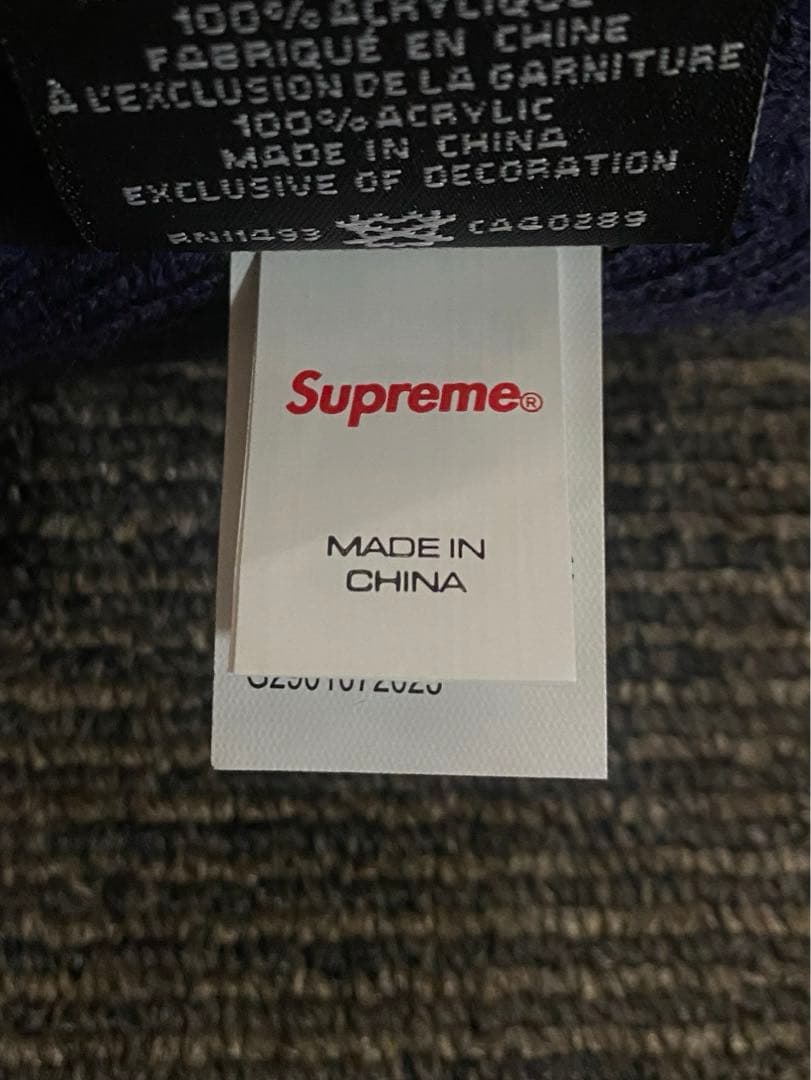Supreme NEW ERAニット帽　Sロゴ　ネイビー
