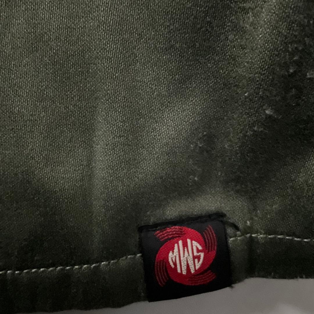 M.W.S ワークジャケット ミリタリー カーキ 背面ビッグロゴ M