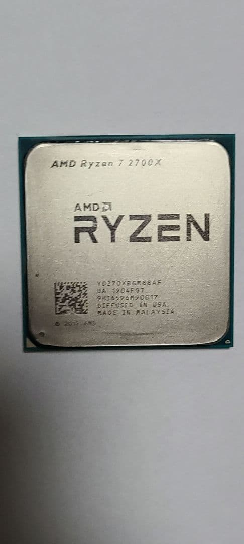 AMD Ryzen 7 2700X CPU 未使用cpuクーラー付き