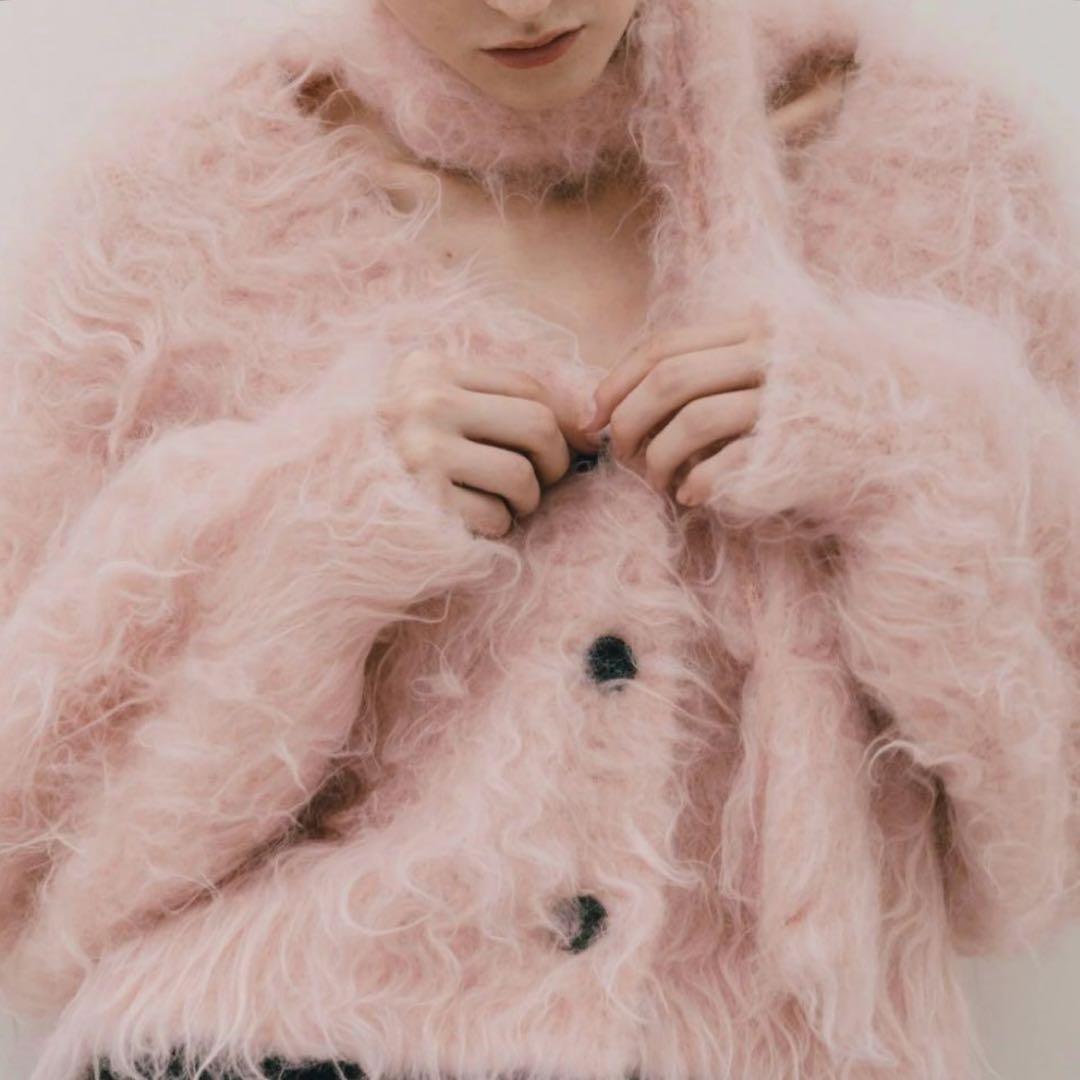 トップス THE TOE Westminster Shaggy Cardigan pink