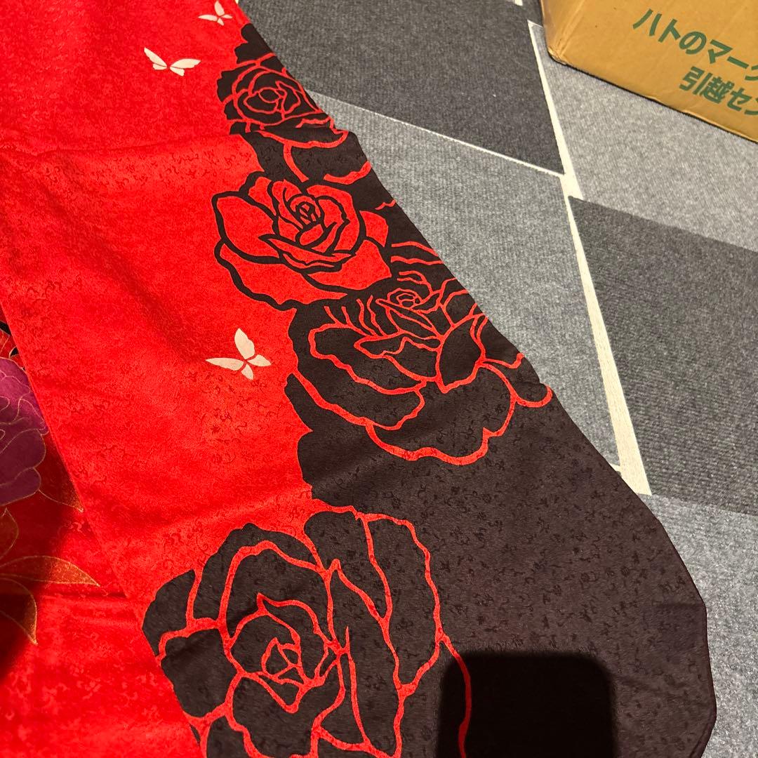 【12/30】振袖☆薔薇柄（赤色）