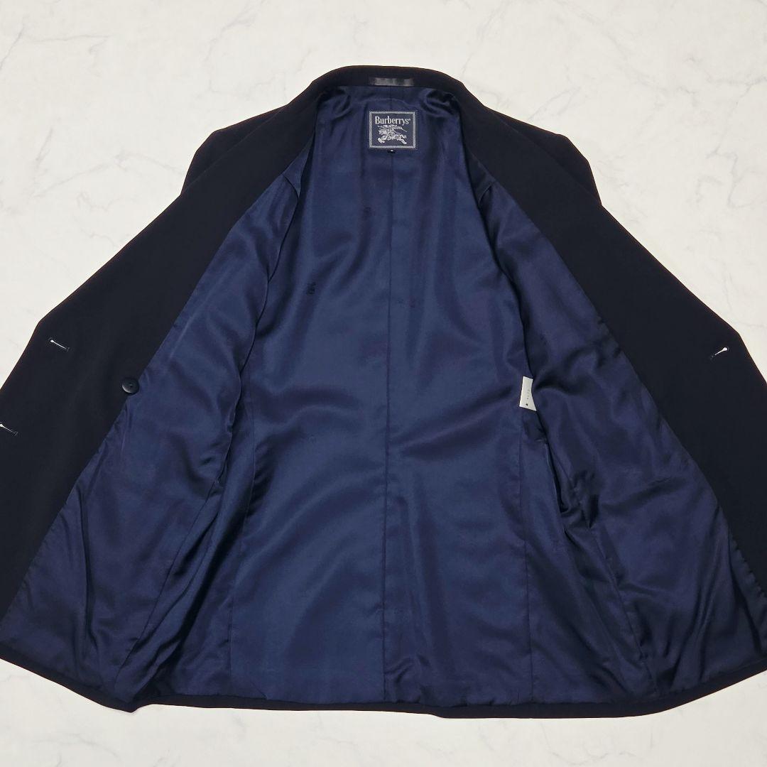 極美品✨バーバリーズ ダブルジャケット 紺ブレ 金ボタン シャドーホース M