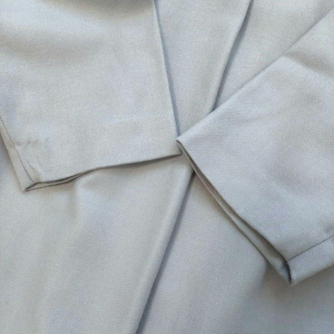 美品✨23区 ラメ入りスキッパーワンピース ブルー セレモニー 大きいサイズ