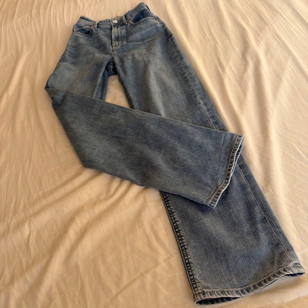 人気【YANUK】Lea ボーイズストレートAPS デニムパンツ 美品
