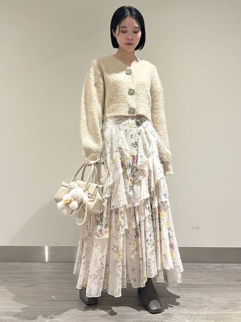 大人気完売 SNIDEL ラッフルフリルティアードスカート