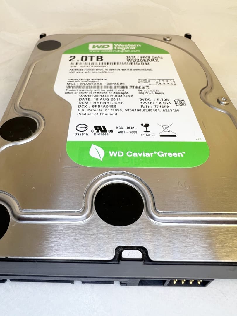 D*r様 WD GREENシリーズ★2TB HDD 3台セットで超超超お買い得品