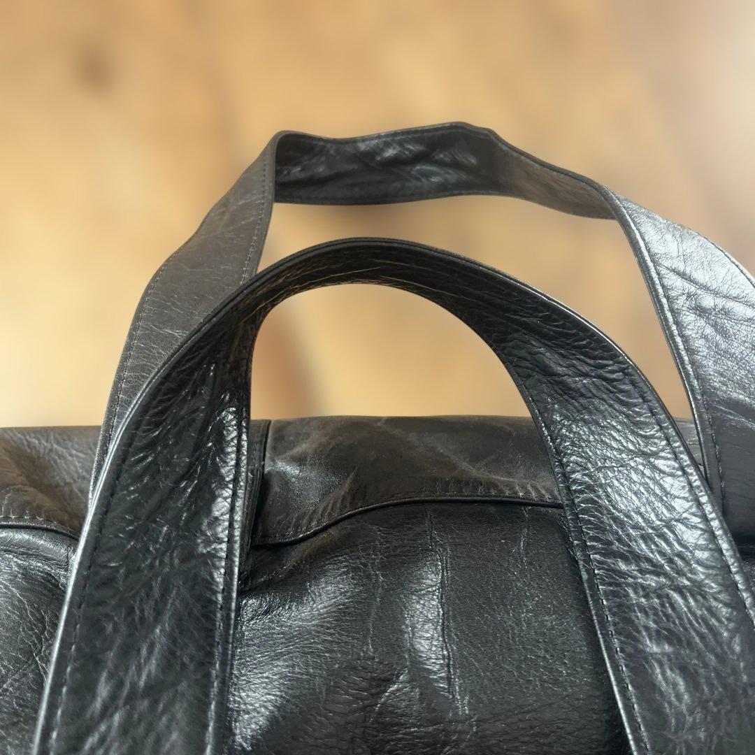 【美品】　PORTER 吉田カバン　レザーボストンバッグ　ブラック