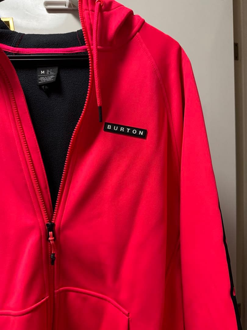Burton ダブルジップ　撥水　パーカー　ピンク　M
