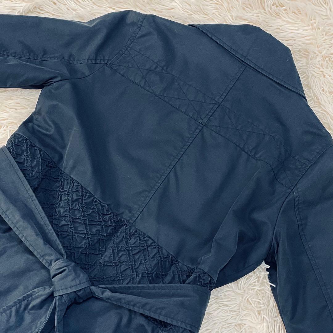 DIESEL/ディーゼル　Aライントレンチコート　ロング丈　黒　ブラック