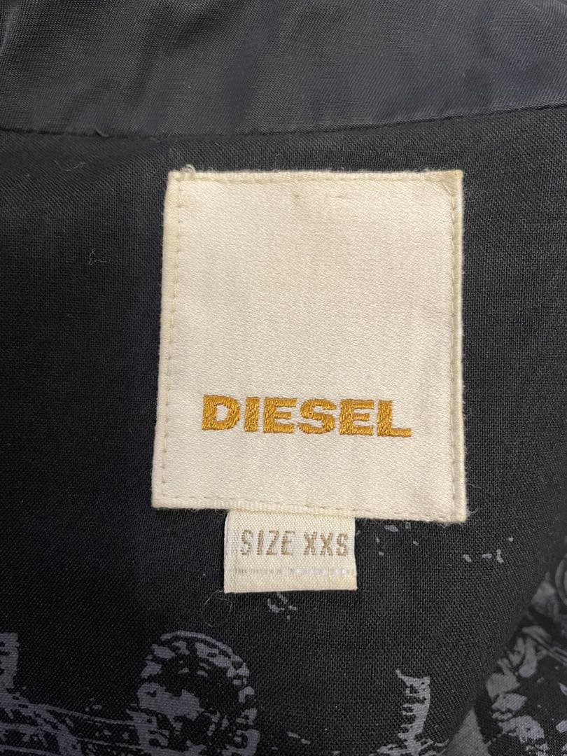 DIESEL/ディーゼル　Aライントレンチコート　ロング丈　黒　ブラック