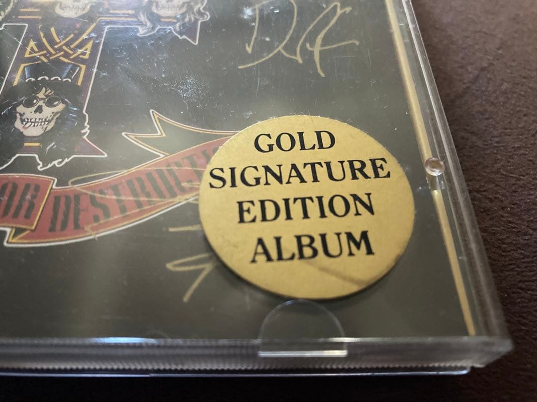 激レアGuns N' Roses Appetite gold CDサイン　ガンズ