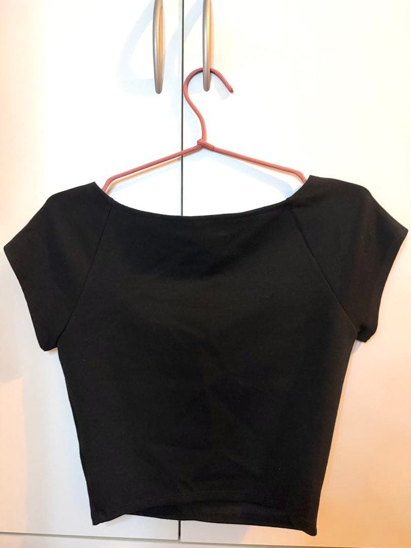 ANDMARY Bebe ribbon tops ブラック