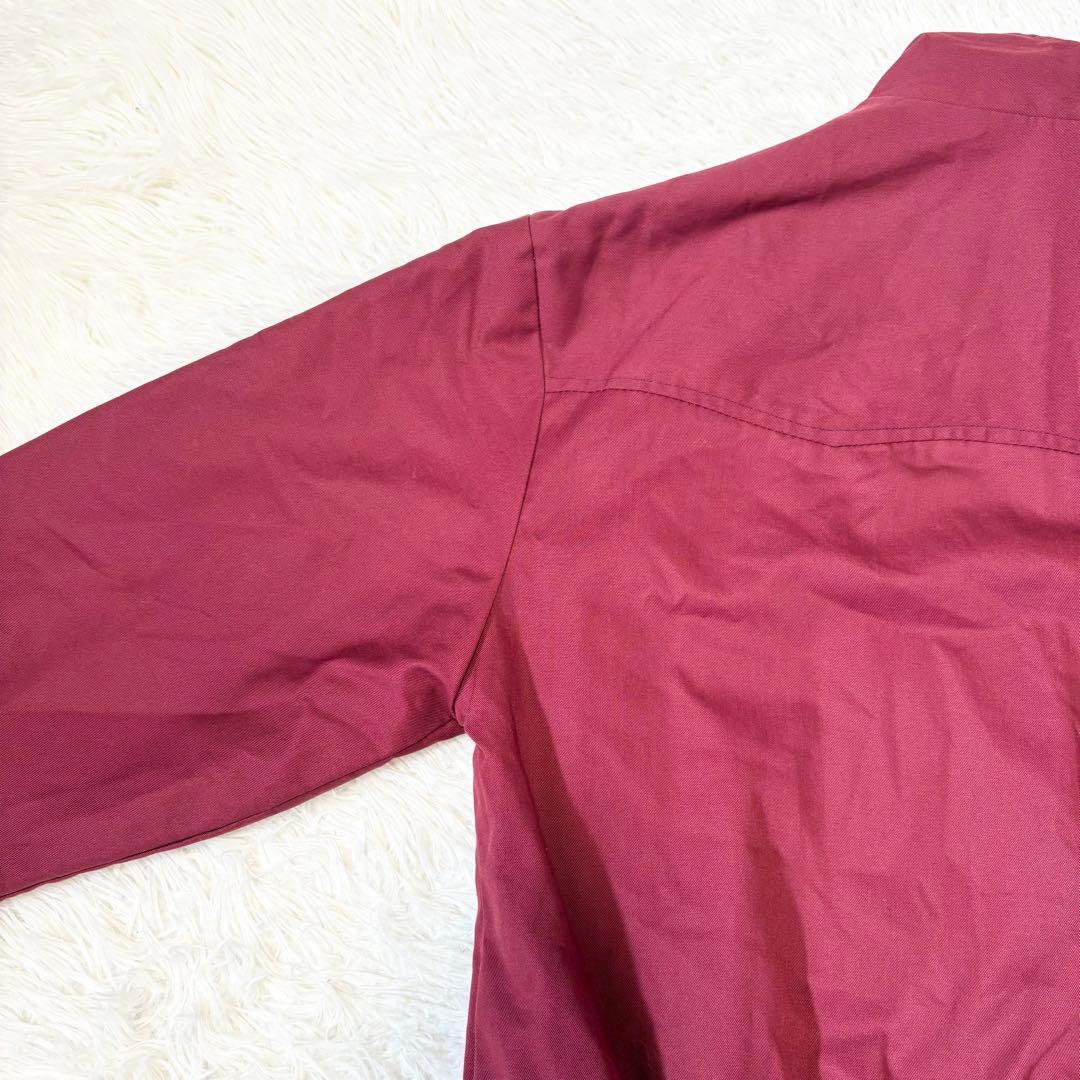 【美品】 MERC ハリントンジャケット 英国製 タータンチェック ボルドー S