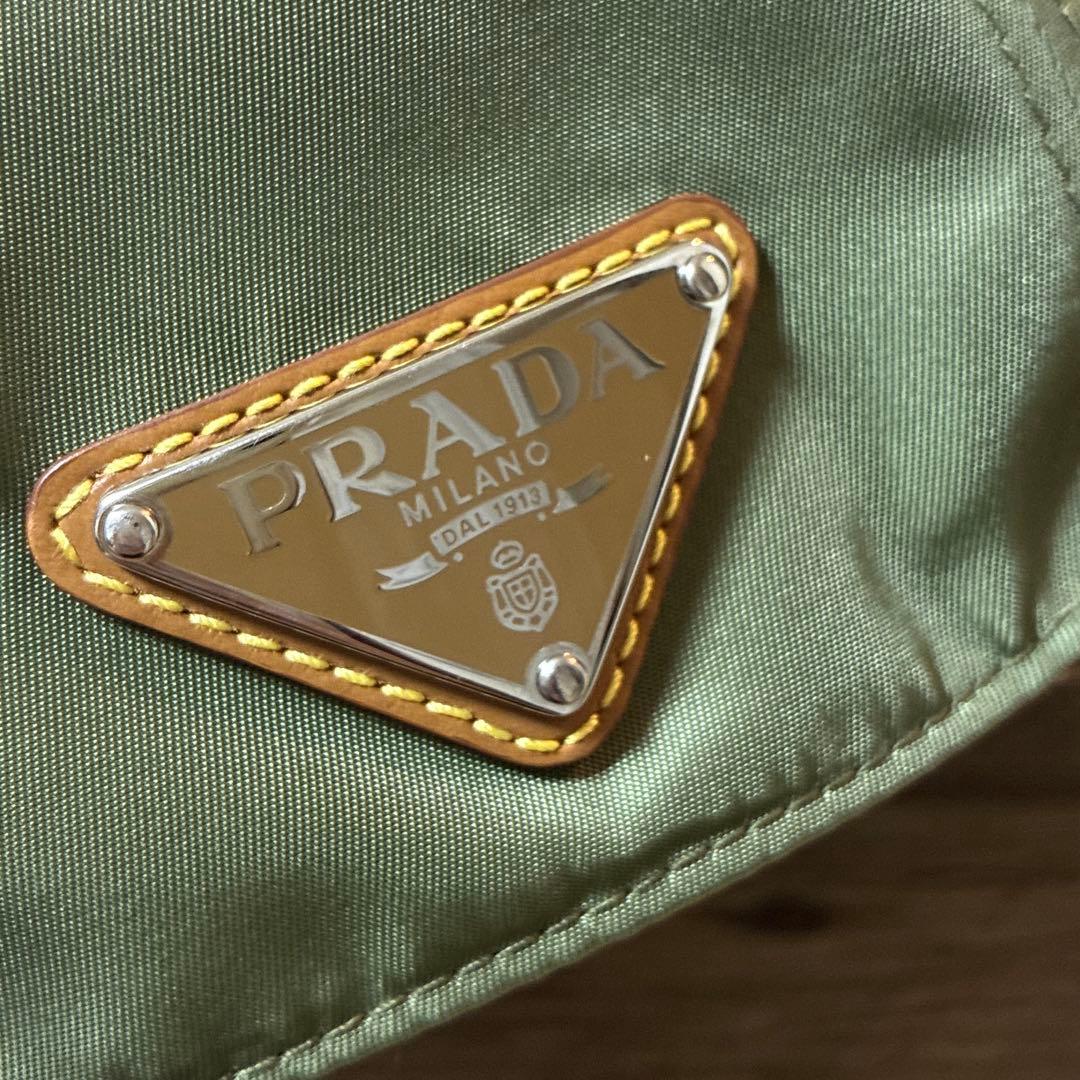 PRADA Re-Nylon xレザー ベースボールキャップ　現行　三角ロゴ