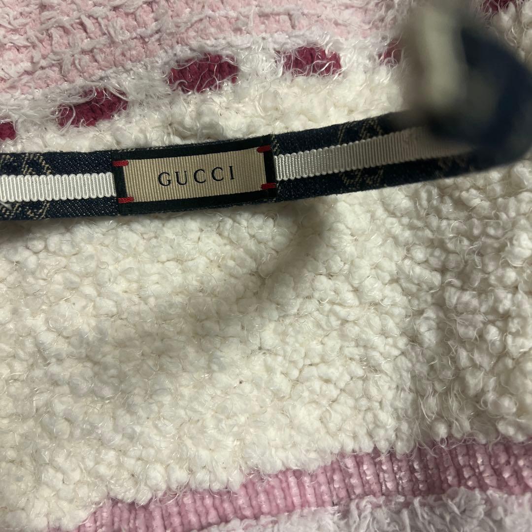 GUCCI デニム カチューシャ　ネイビー