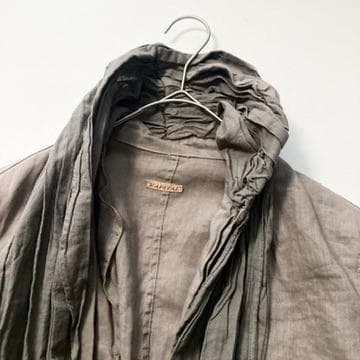 【希少ビンテージ】KAPITAL　リネン ノーカラージャケット ストール 変形