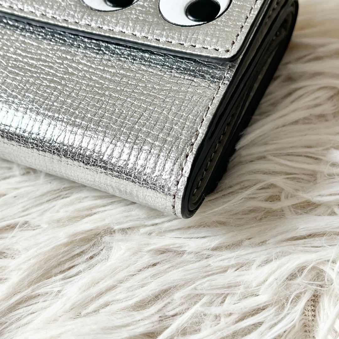 新品未使用✨　アニヤハインドマーチ　Eyes　三つ折り財布　シルバー